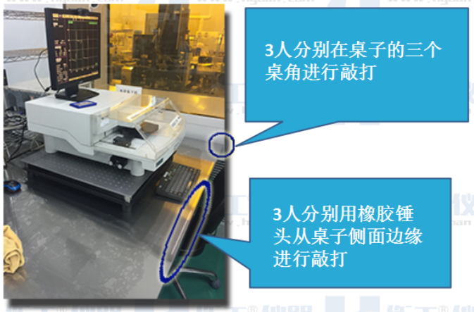 x衡工隔振平臺y軸方向振動源測試 測試方式